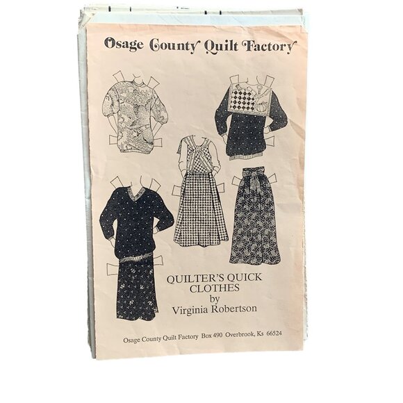 Osage County Quilt Factory Quilter’s Misses Dress Shirt Uncut Sewing Pattern - Picture 1 of 4